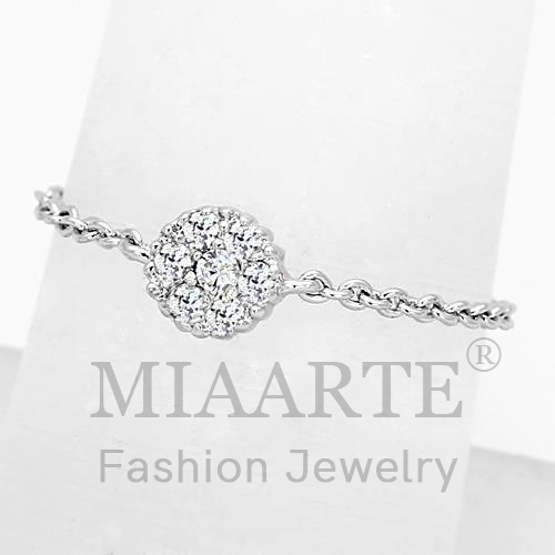 Ring,Brass,Rhodium,AAA Grade CZ,Clear