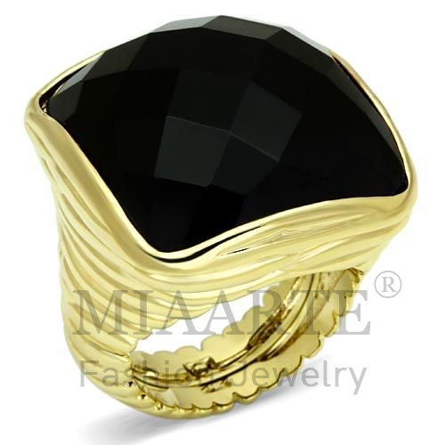 Ring,Brass,Gold,AAA Grade CZ,Jet