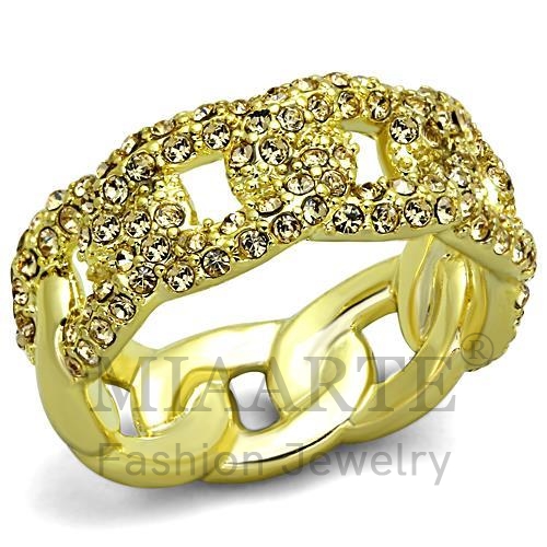 Ring,Brass,Gold,Top Grade Crystal,Light Smoked
