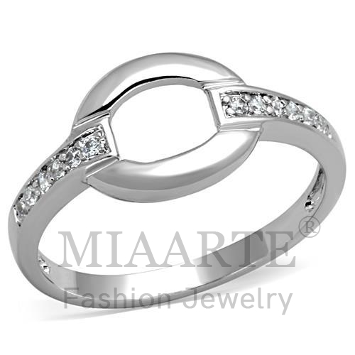 Ring,Brass,Rhodium,AAA Grade CZ,Clear