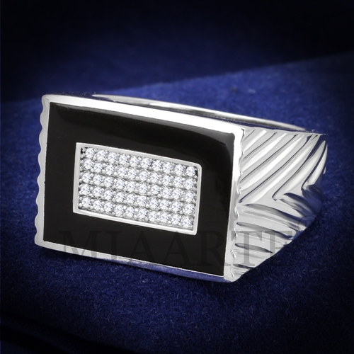 Ring,Sterling Silver,Rhodium,AAA Grade CZ,Clear