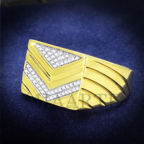 Ring,Sterling Silver,Two-Tone,AAA Grade CZ,Clear