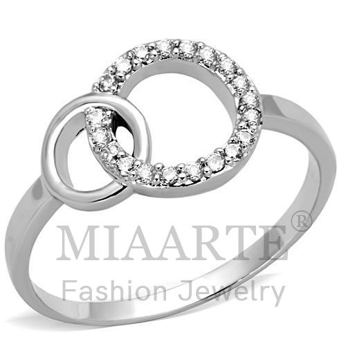 Ring,Brass,Rhodium,AAA Grade CZ,Clear