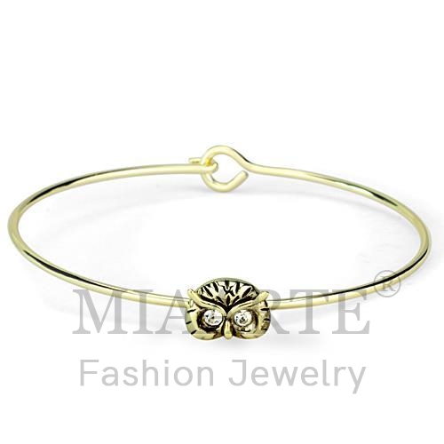 Bangle,Brass,Gold,Top Grade Crystal,Clear
