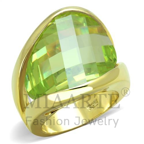Ring,Sterling Silver,Gold,Synthetic,Apple Yellow color,Synthetic Glass