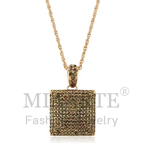 Chain Pendant,Brass,Rose Gold,Top Grade Crystal,SmokedQuartz