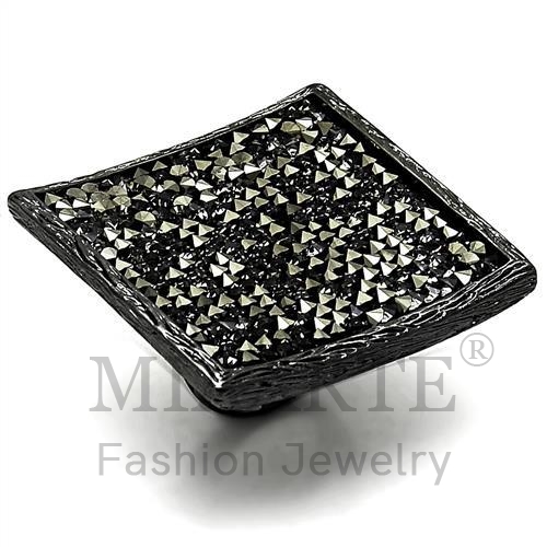 戒指,黄铜,锡古黑,水钻,浅灰