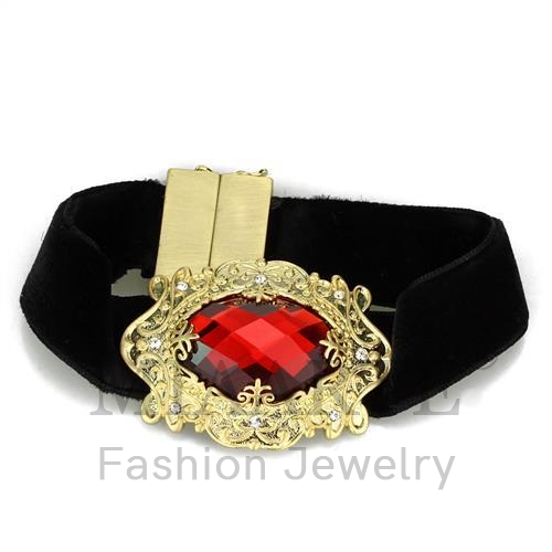 Bracelet,Brass,Gold & phll,Synthetic,Siam,Synthetic Glass