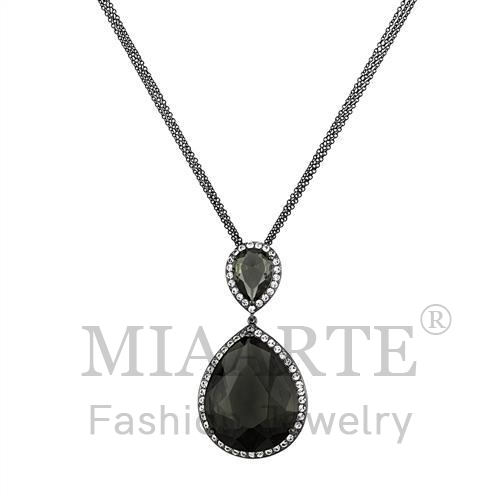 Chain Pendant,Brass,TIN Cobalt Black,Synthetic,BlackDiamond,Synthetic Glass