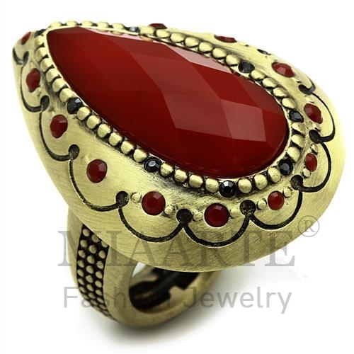 Ring,Brass,Antique Copper,Synthetic,Siam,Synthetic Stone