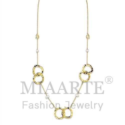 Necklace,Brass,Gold,AAA Grade CZ,CitrineYellow